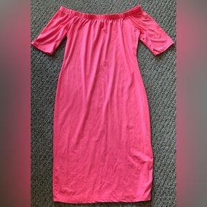 Vibrant Pink Midi Dress